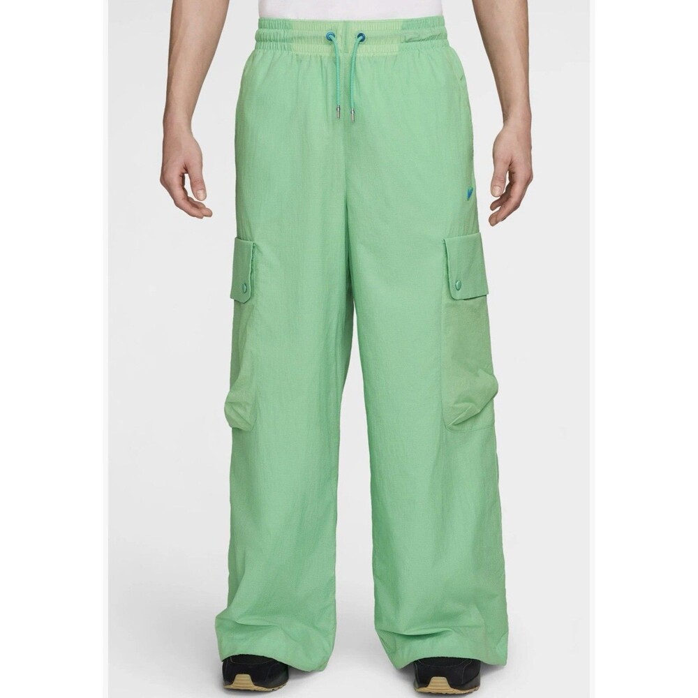 Men L New Nike Project FROG Parachute Cargo Pants Green Shock HV0907-388